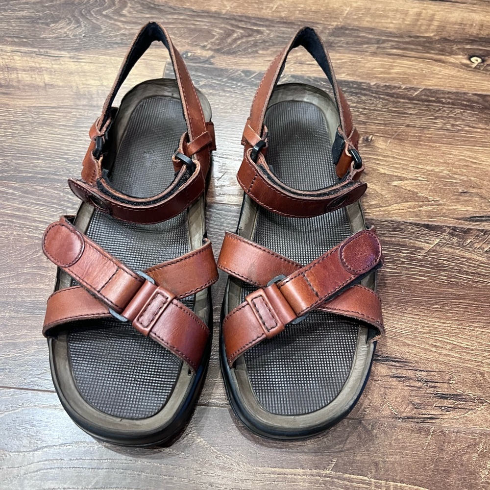 Timberland Leather Hiking Sandals Mens Gorpcore Outdoor Trail Utility Dad Style - Picture 12 of 14